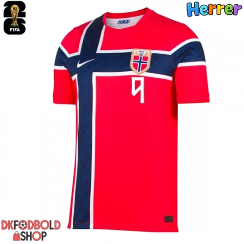 Norge Erling Haaland #9 Hjemmebanetrøje VM 2026 Kort ærmer